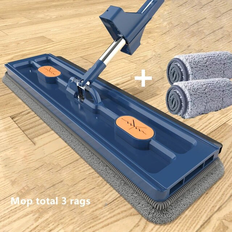 "Revolutionize Your Cleaning Routine with the 2023 Floor Clean Flat Large Mop and Bucket Set - Self-Cleaning, Efficient, and Perfect for Any Household!"