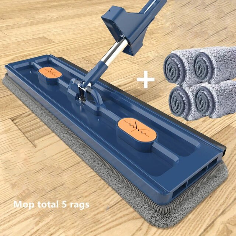 "Revolutionize Your Cleaning Routine with the 2023 Floor Clean Flat Large Mop and Bucket Set - Self-Cleaning, Efficient, and Perfect for Any Household!"