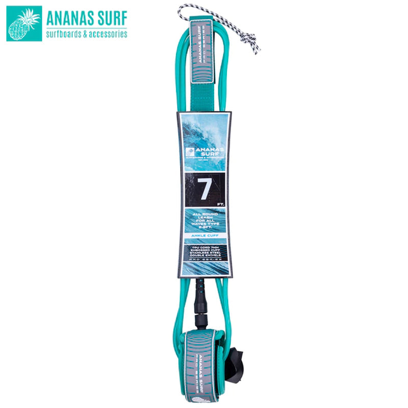 "Ultimate Pro Series Surfboard Leash - 7Ft. 213Cm Ankle Cuff Foot Leg Rope for Maximum Safety and Fun!"