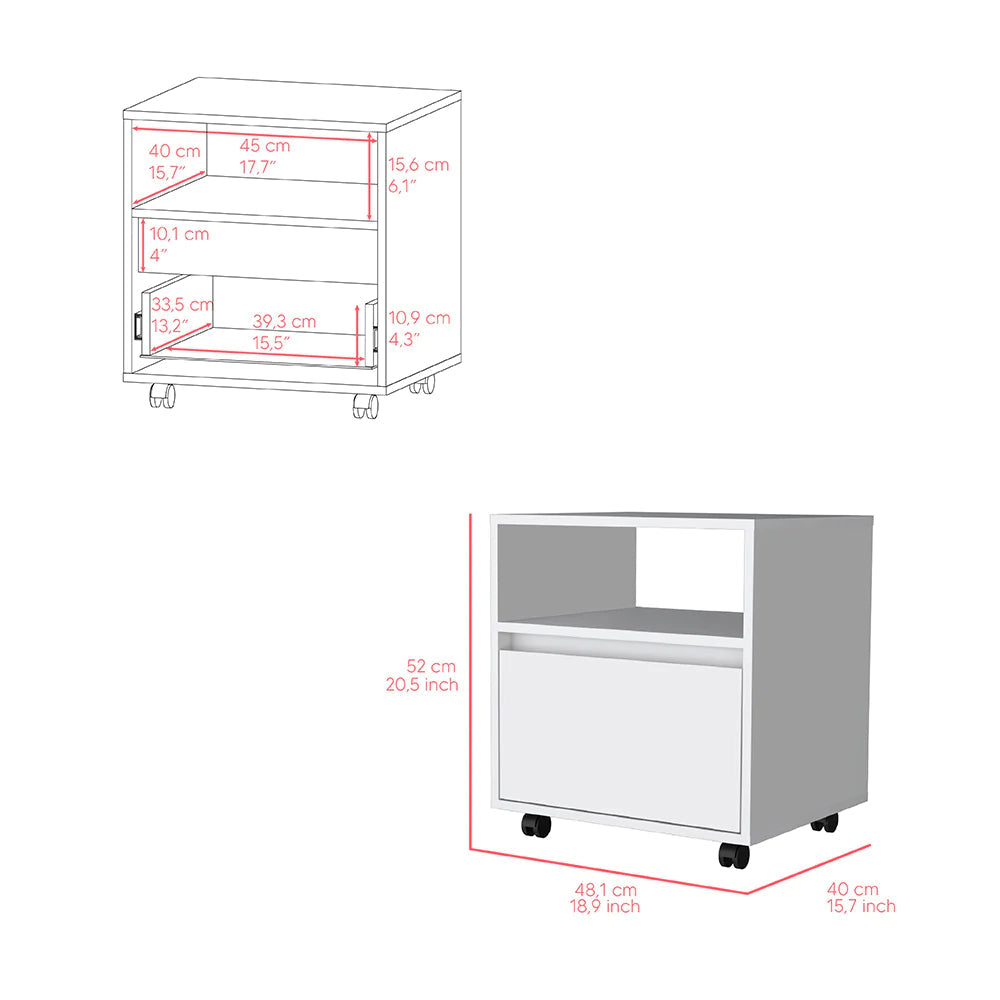 "Stylish and Functional Laurel 2 Piece Bedroom Set in White - Complete with Nightstand and Armoire"